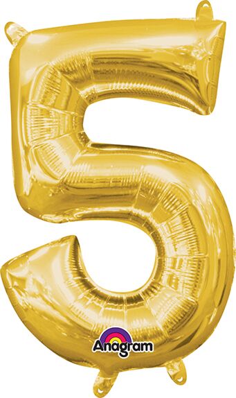 16in Number Balloons: Gold