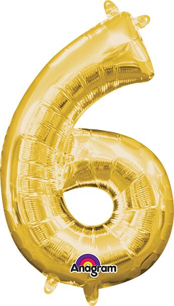16in Number Balloons: Gold