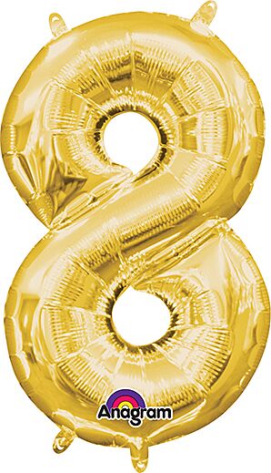 16in Number Balloons: Gold
