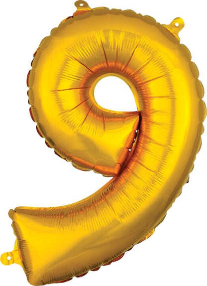 16in Number Balloons: Gold