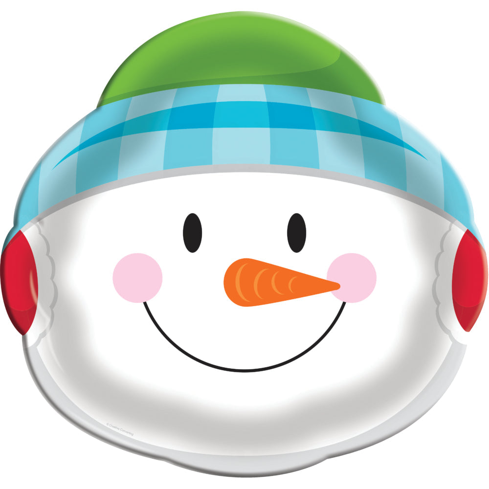 Snowman Plastic Tray 14"