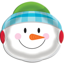 Snowman Plastic Tray 14"