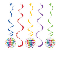 Rainbow Foil Dizzy Danglers - Rainbow Foil Birthday