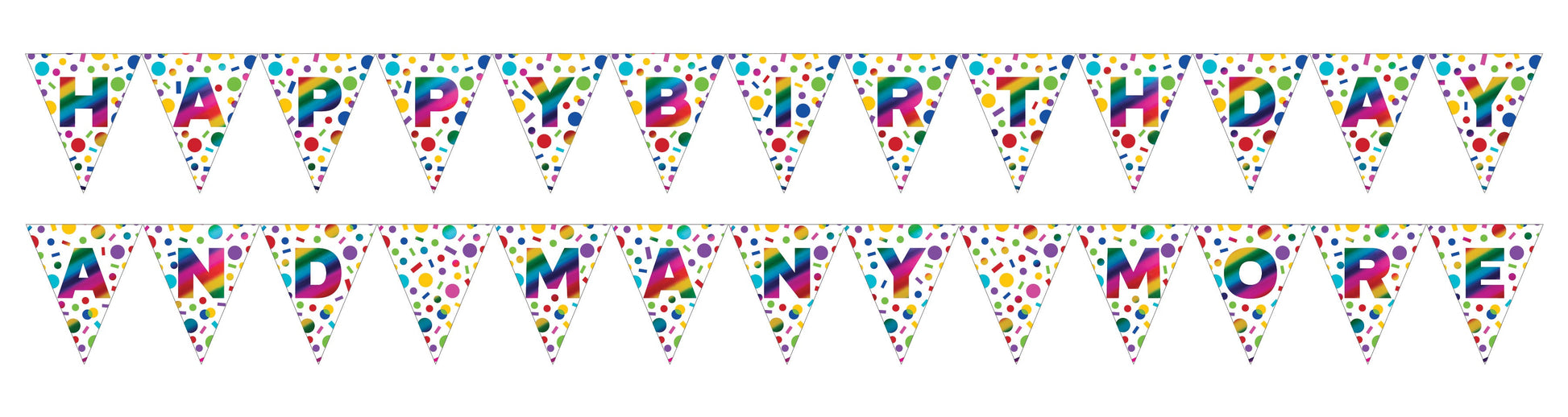 Rainbow Foil Happy Birthday Banner