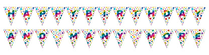 Rainbow Foil Happy Birthday Banner