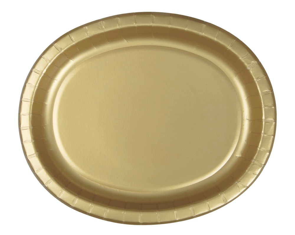 Gold Oval Plates 8ct