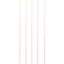Striped Paper Straws 24ct - Iridescent