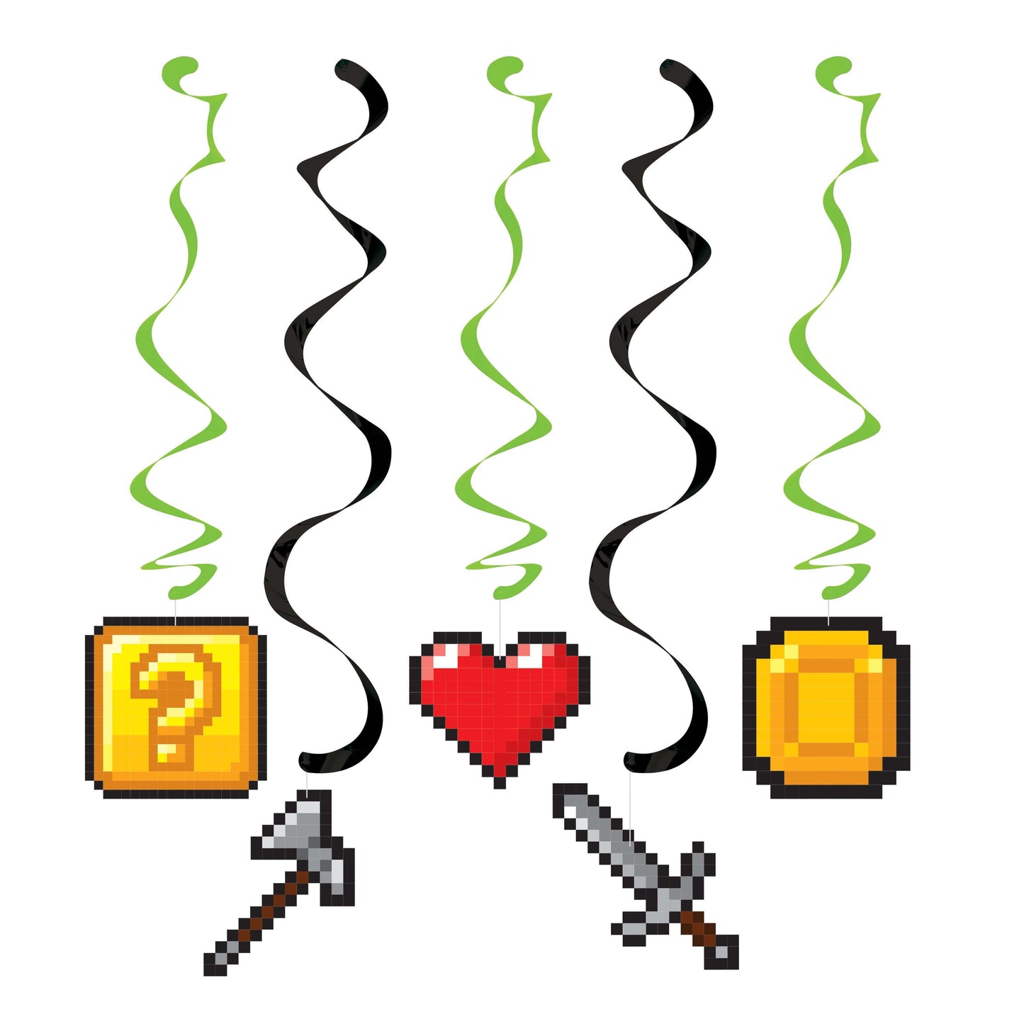 Gaming Party Dizzy Danglers Assorted 5ct