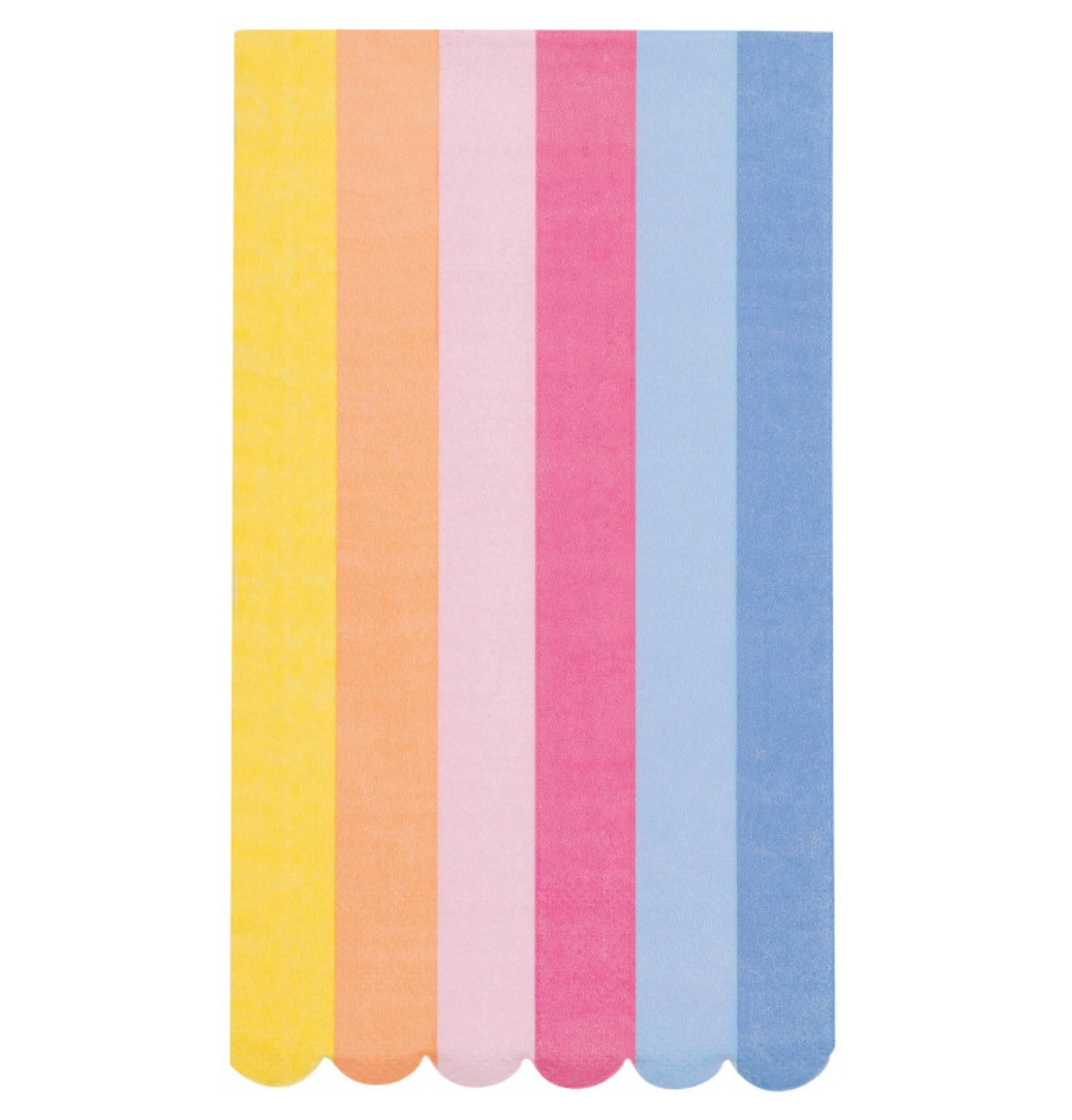 Spring Garden Striped Scalloped Guest Napkins 16ct