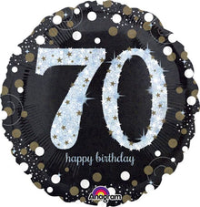 #091 Sparkling Birthday 70 18in Balloon