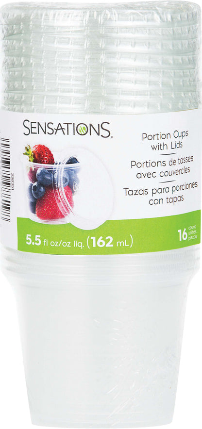 Portion Cups with Lids 5.5oz 16ct
