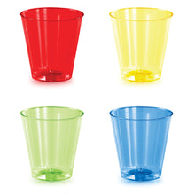 Plastic 2oz Shot Glasses Assorted Colors 16ct