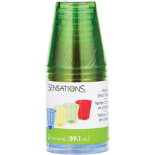 Plastic 2oz Shot Glasses Assorted Colors 16ct