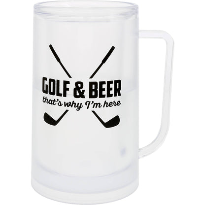 Golf & Beer - 12 oz Freezer Stein