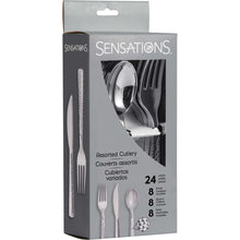 Metallic Hammered Assorted Cutlery 24ct