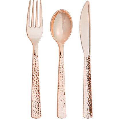 Metallic Hammered Assorted Cutlery 24ct