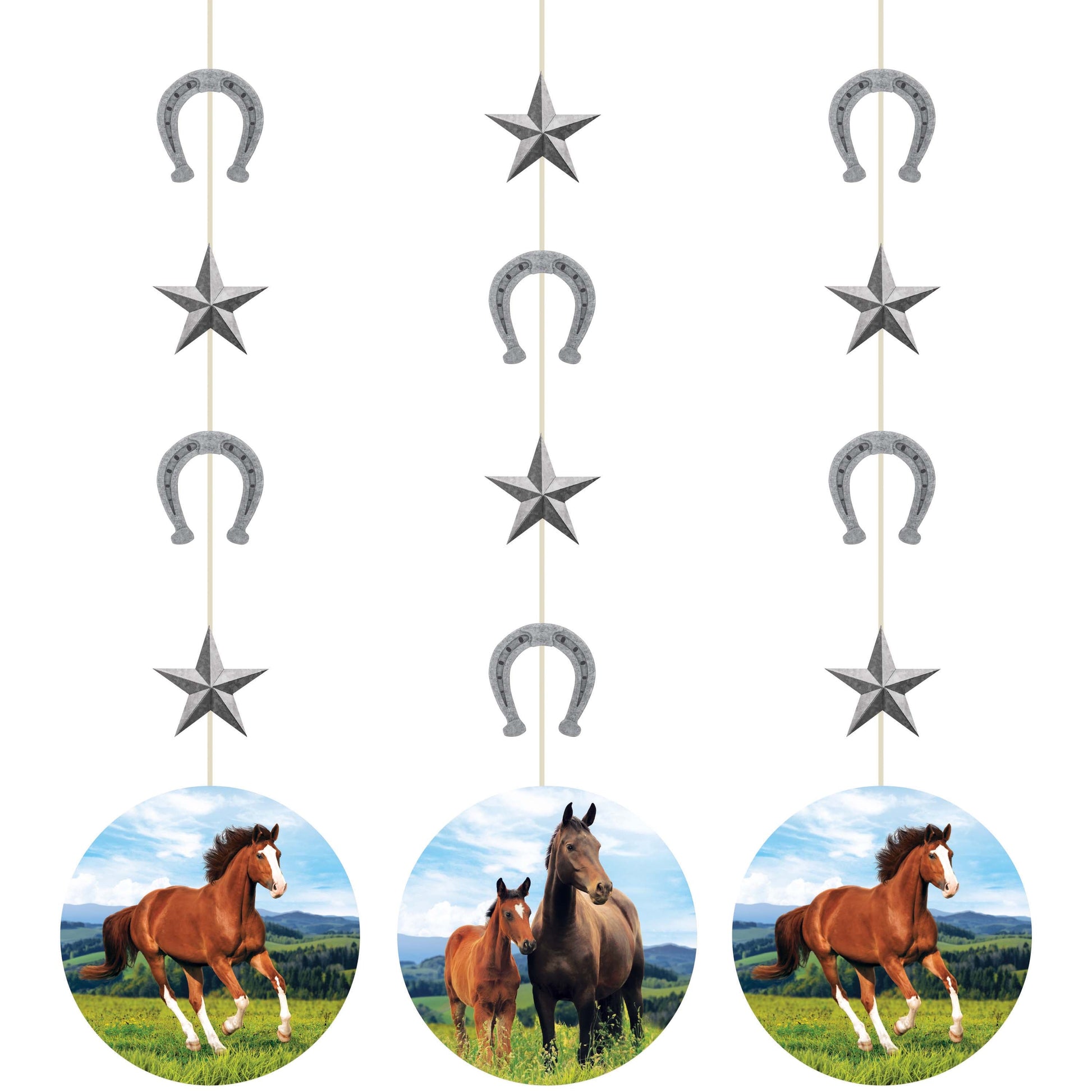 Horse and Pony Hanging Cutouts 3ct