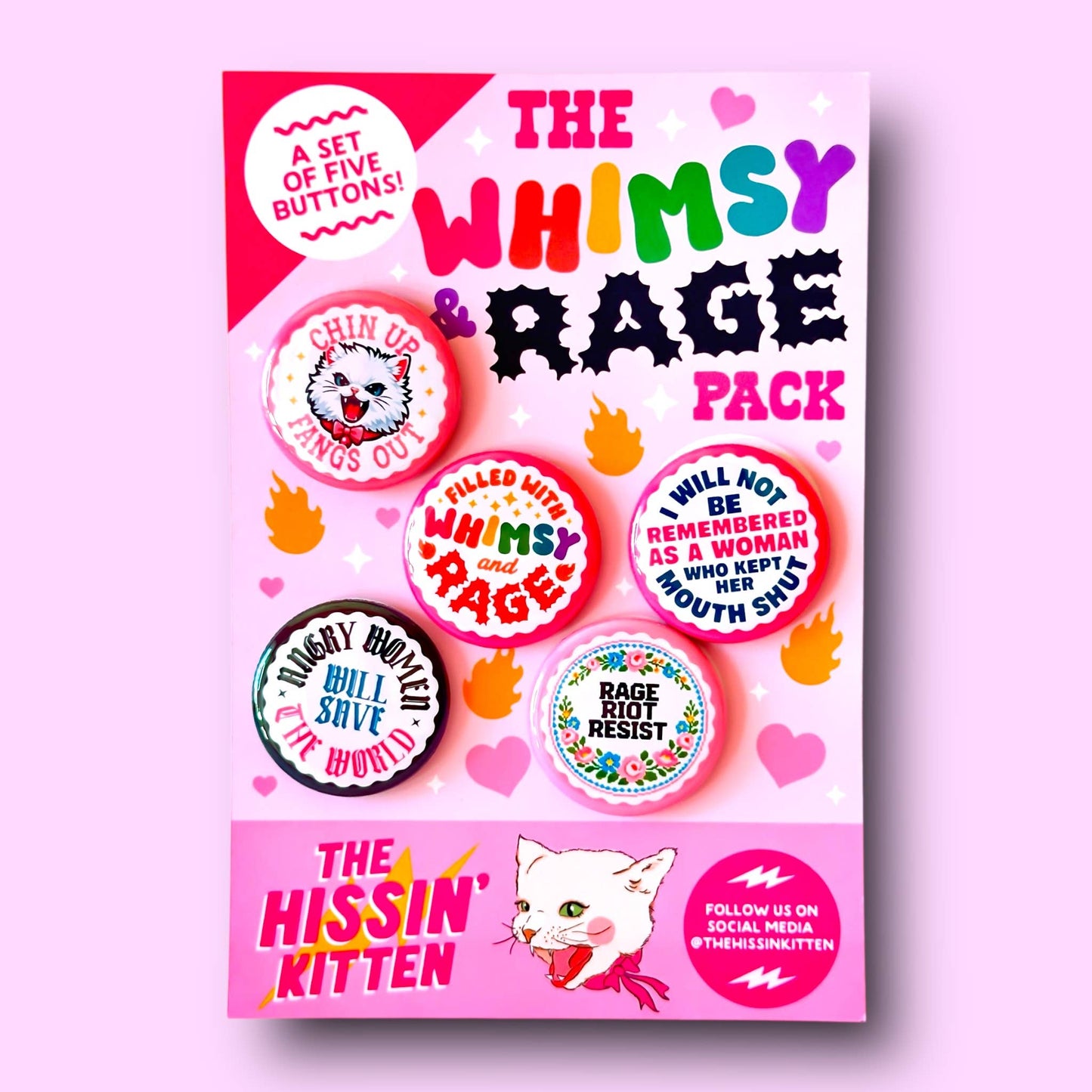 The Whimsy and Rage Pack - (Buttons or Magnets!)