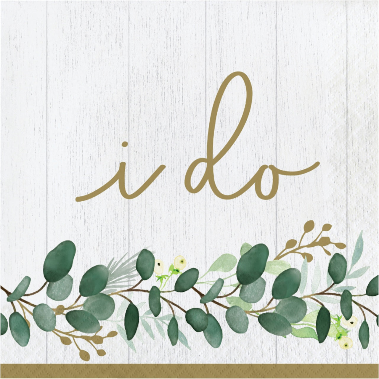 Eucalyptus Greens Lunch Napkins - I Do 16ct