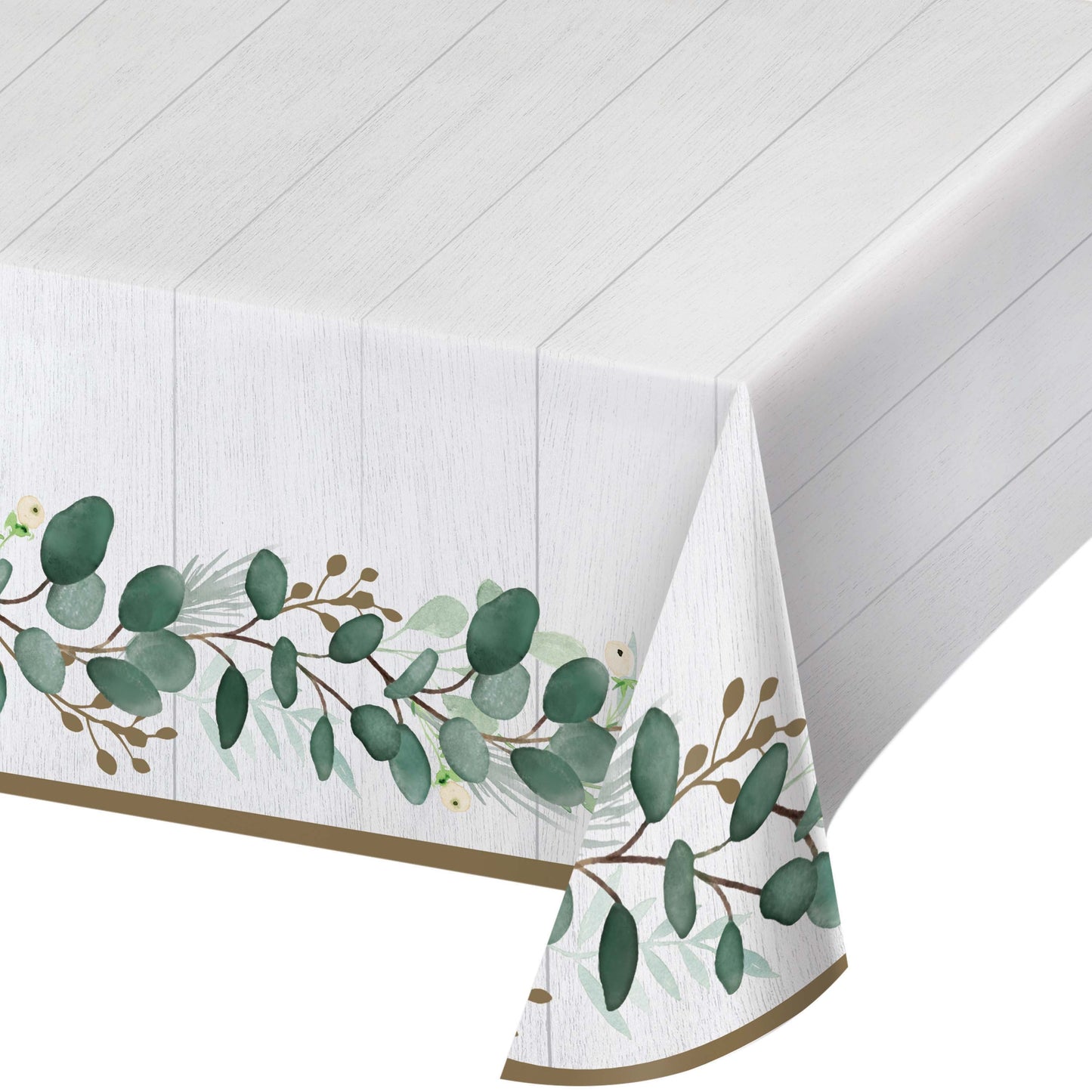 Eucalyptus Greens Paper Table Cover 54in x 102in