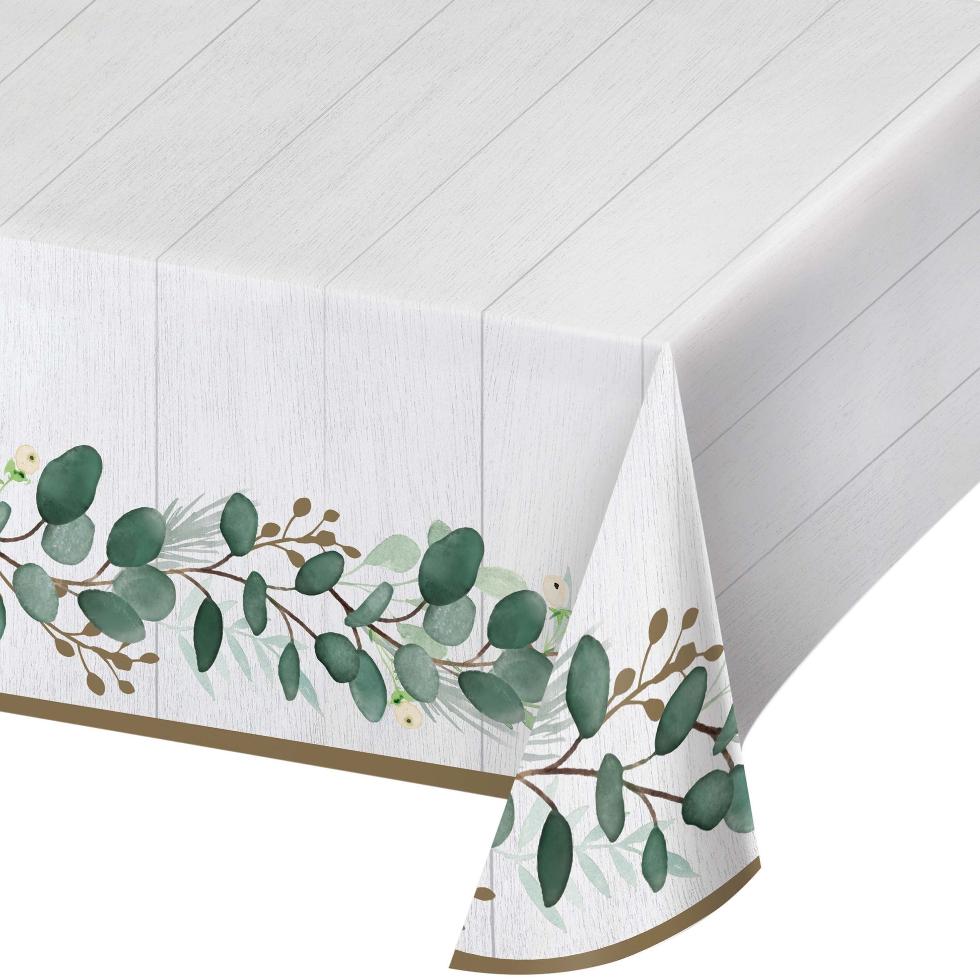 Eucalyptus Greens Paper Table Cover 54in x 102in