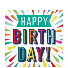 Birthday Burst Beverage Napkin 16ct
