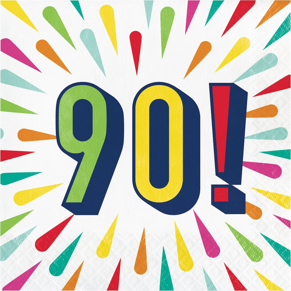 Birthday Burst 90 Lunch Napkin 16ct