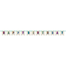 Birthday Burst Shaped Banner with Ribbon