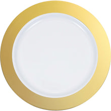Premium Plastic Gold Rim Plates 10ct