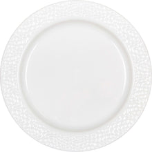 Premium Plastic Pebble White Plates 10ct