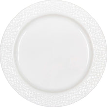 Premium Plastic Pebble White Plates 10ct