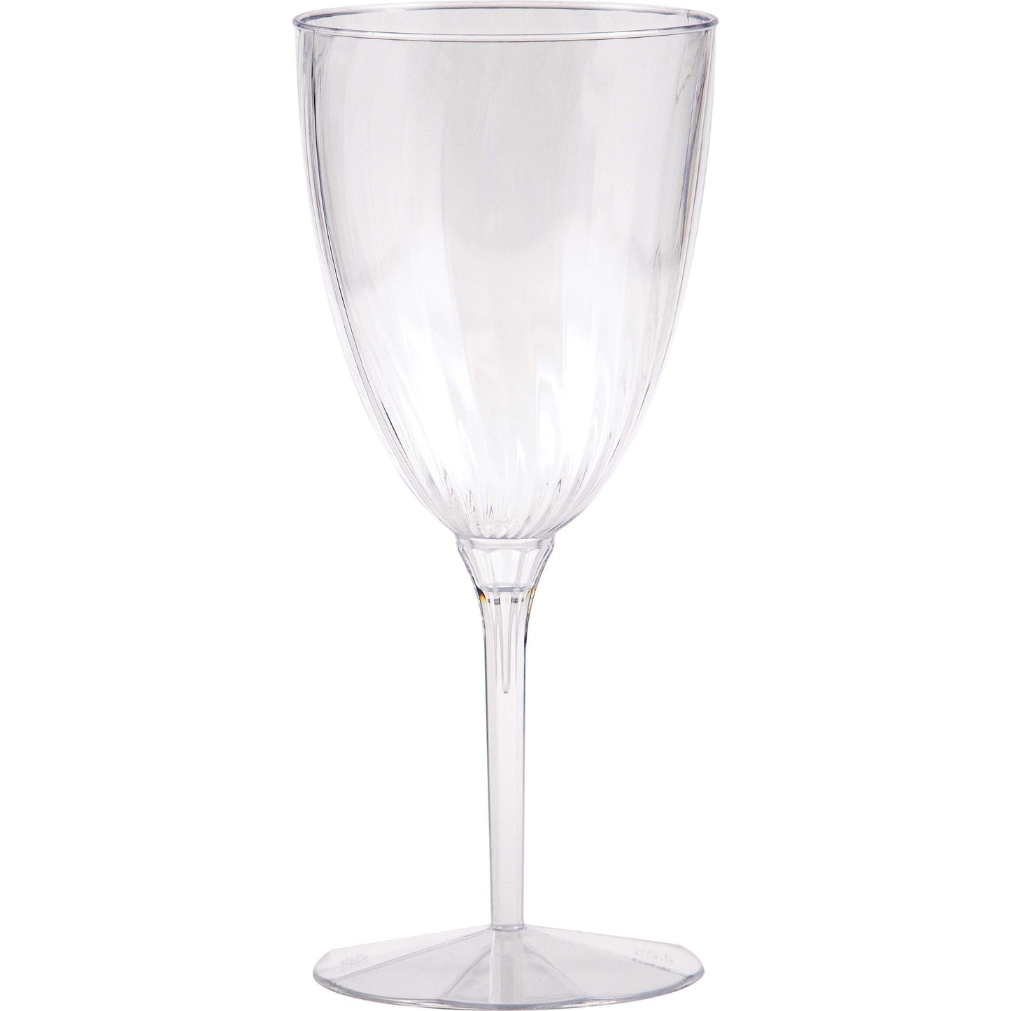 8 oz. Clear Plastic 1-piece Wine Glasses 8ct