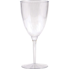 8 oz. Clear Plastic 1-piece Wine Glasses 8ct