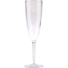 6 oz. Clear Plastic 1-piece Champagne Glasses 8ct