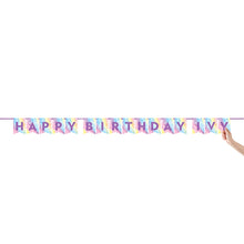 Tie Dye Party DIY Pennant Banner w/ Stickers