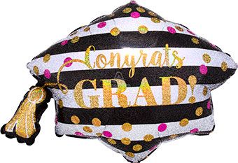 S00 Gold Congrats Grad 31in Balloon