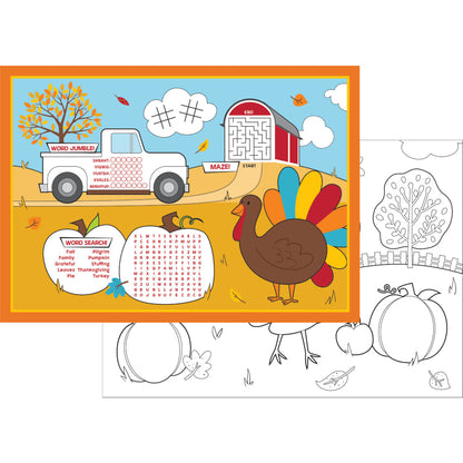 Thanksgiving Activity Placemats 8ct