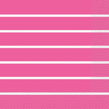 Hot Pink Thin Stripes Luncheon Napkins 16ct