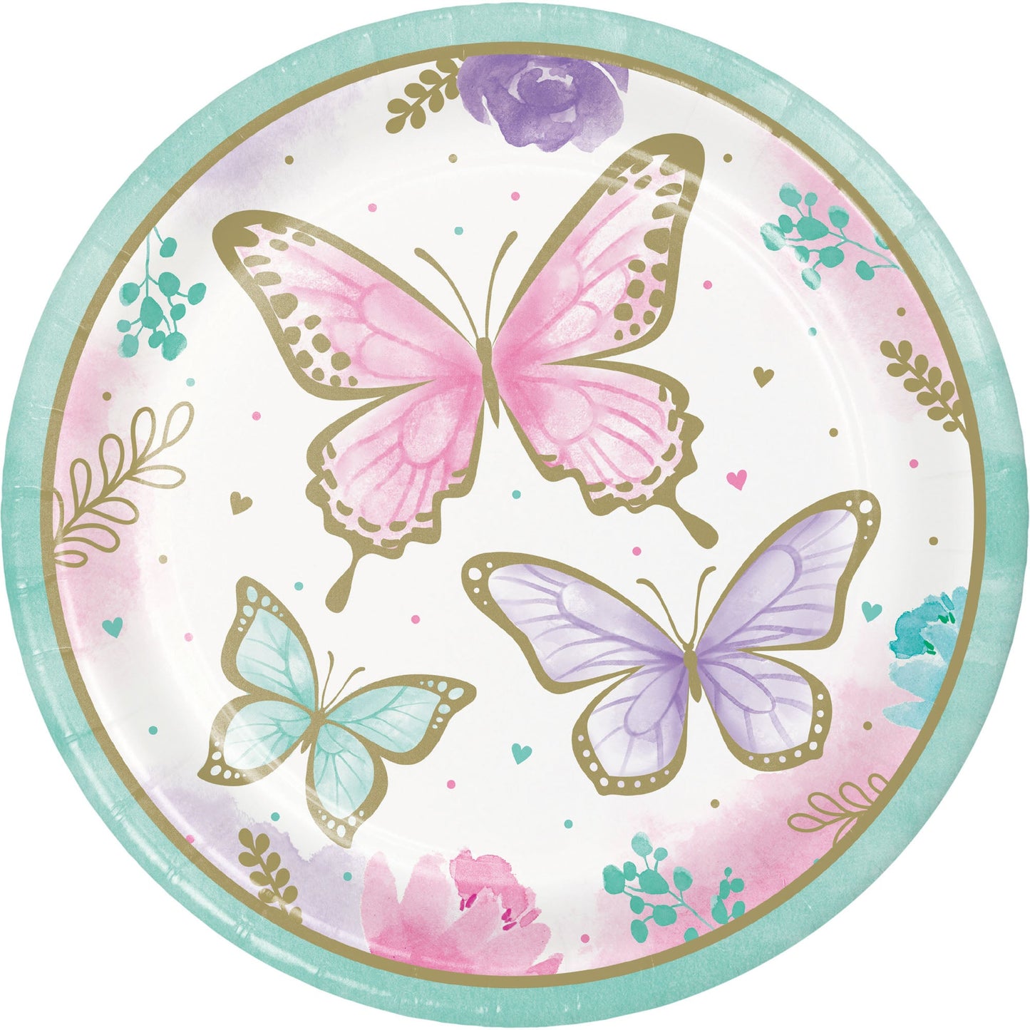Butterfly Shimmer 9in Plates 8ct