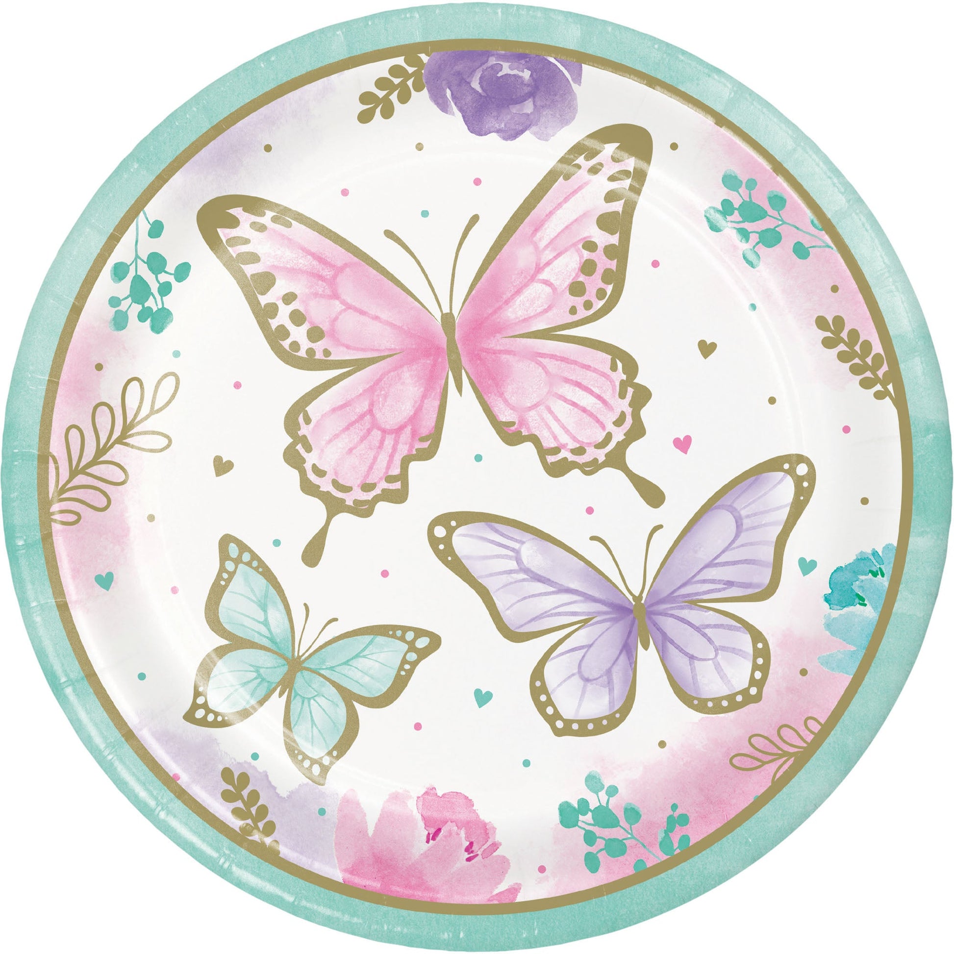 Butterfly Shimmer 9in Plates 8ct