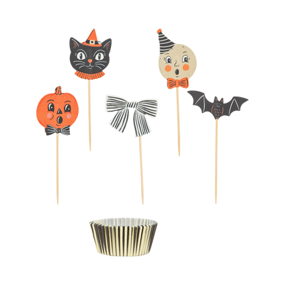 Vintage Halloween Characters Cupcake Kit