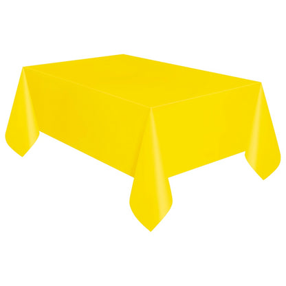 Yellow Plastic Rectangle Table Cover 54" x 108"