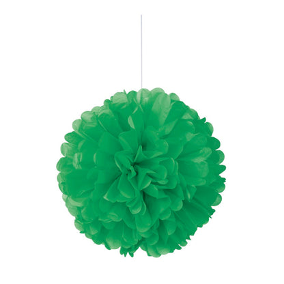 Green 16in Hanging Tissue Pom Pom