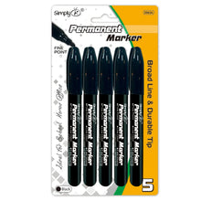 Black Permanent Markers 5ct