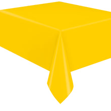 Sunshine Yellow Plastic Rectangle Table Cover 54" x 108"