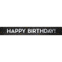 Gold Silver Happy Birthday Foil Banner