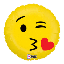 #441 Emoji Kiss 18in Balloon