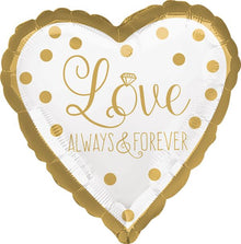 #599 Sparkling Gold Wedding 17in Balloon