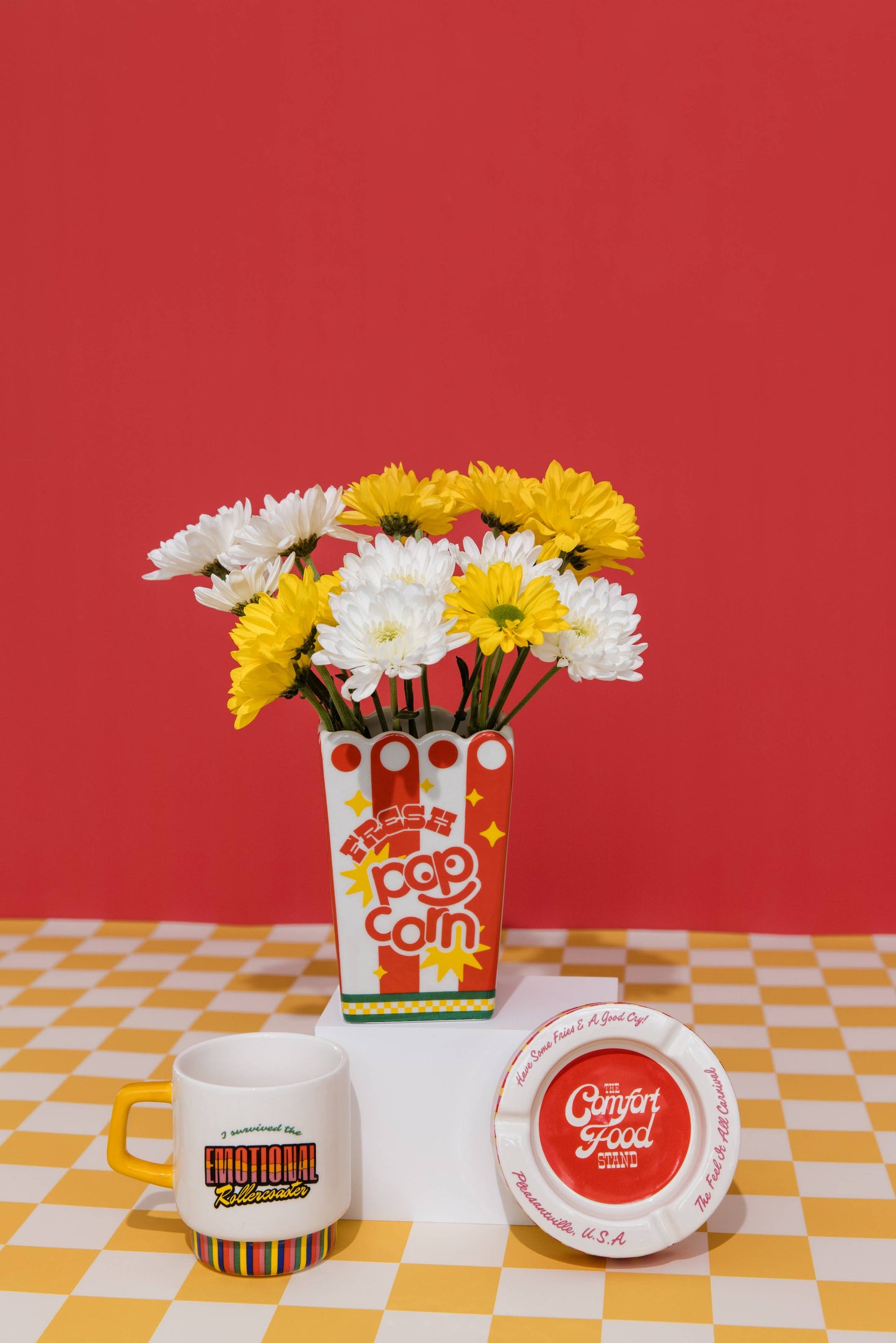 Ceramic Vase, Popcorn Bag