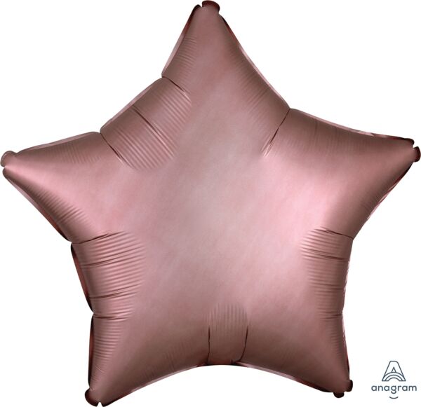 Rose Luxe Satin Star 18in Solid Mylar